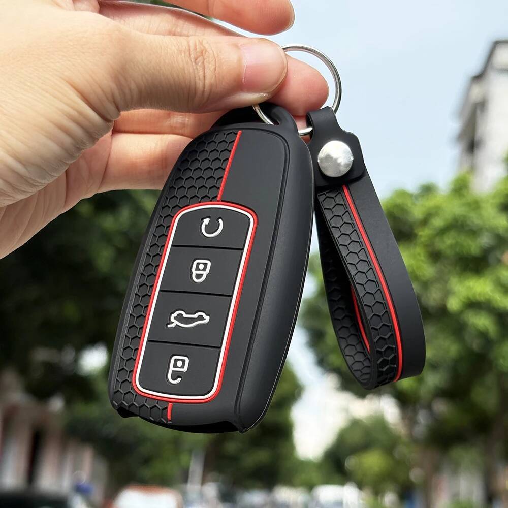 Soft Keychain Fob Case For Chery Jaecoo J7 J8 7 Phev Tigo 8 Pro Max Omoda C5 Holder Key Case Cover Accessories