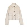 European and American Autumn New Women's Clothing Casual Simple Suede Effect Short Jacket