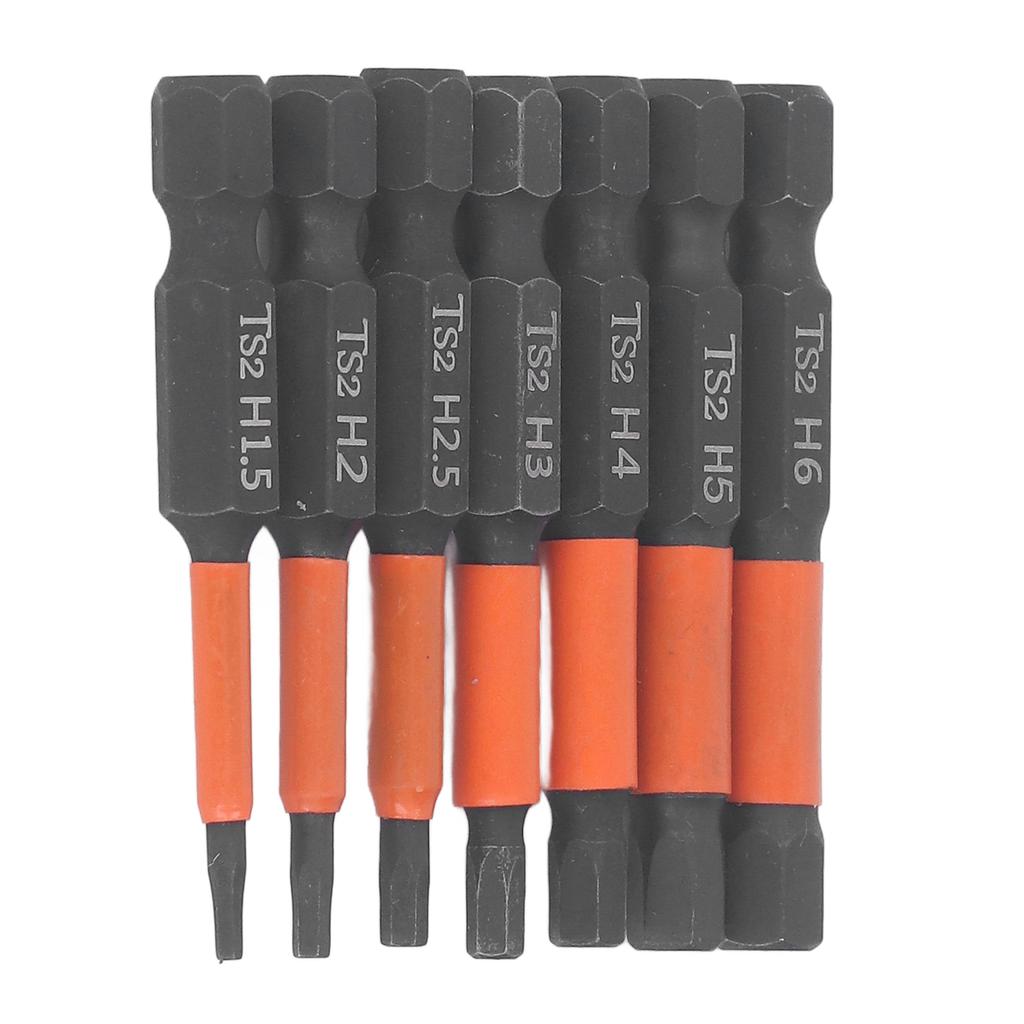7-teiliges magnetisches Schraubendreher-Bit-Set Sechskantschaft Schlagschrauber Bohrer H1.5-H6 Metrisch