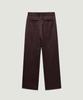 LMOOD Satin Wide Slacks Brown