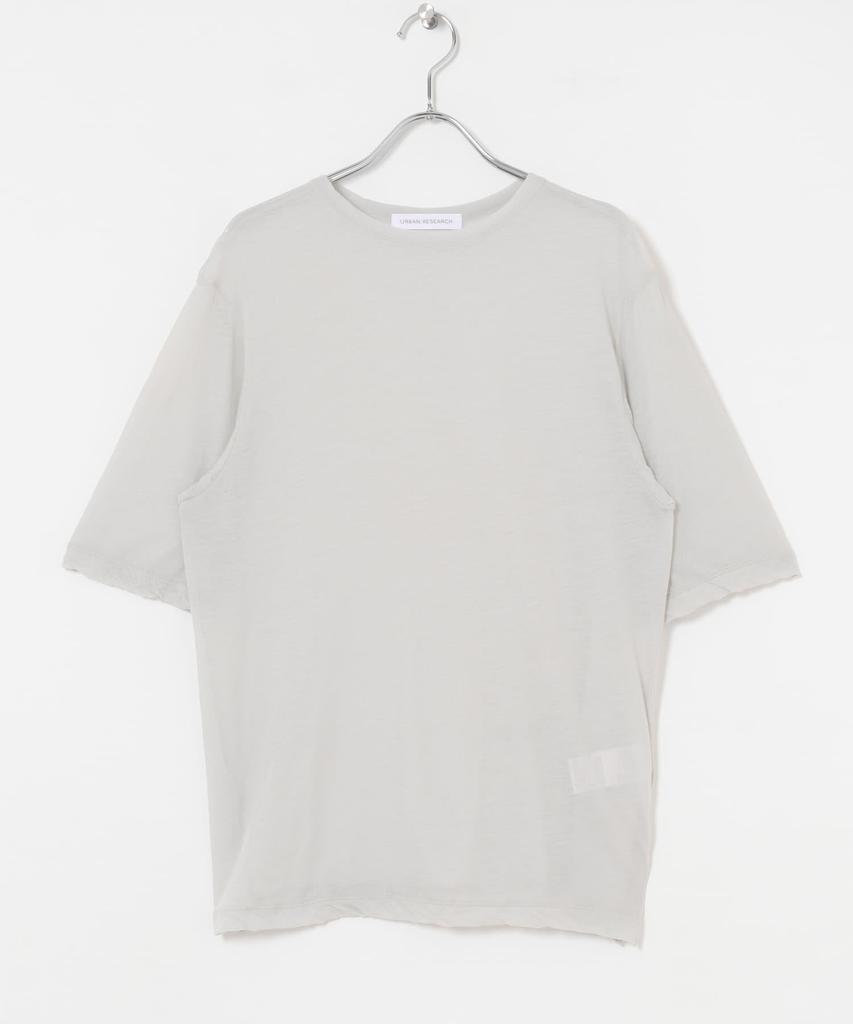 Urban Research Dry Twist Sheer Made in Ice Free Size Women's T-Shirt, Japan, UR45-21T018, Gray,