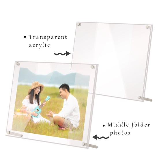 1 Conjunto Porta-Retrato Boa Suporte Estrutura Robusta Sem Moldura Visão Clara Decoração Forte Porta-Retrato Suprimento para Estúdio Fotográfico