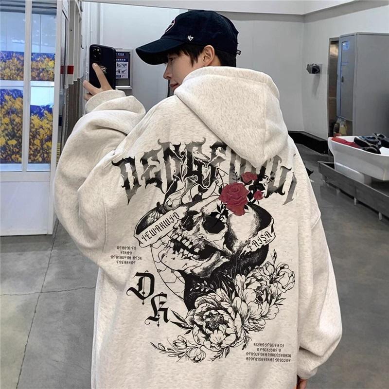 Мужская очень большая толстовка с принтом на спине, повседневная спортивная рубашка 4XL