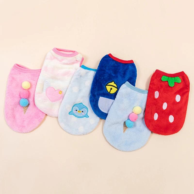 Fleece Pet Dog Clothes for Dogs Clothing Warm Dog Vest Shirt Puppy Cat Clothing for Dogs Coat Hoodie Pets Clothing Chihuahua