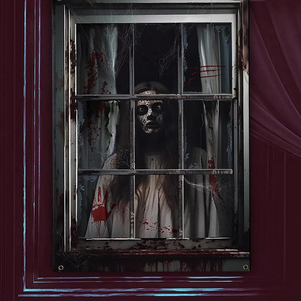 Halloween Wall Stickers, Female Blood Jewelry, Bedroom Flat Stickers Dimensional Wall Sticker Window Decorative Sticker