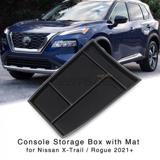 Center Console Storage Box for Nissan X-Trail Rogue T33 21+ Lower Organizer Tray