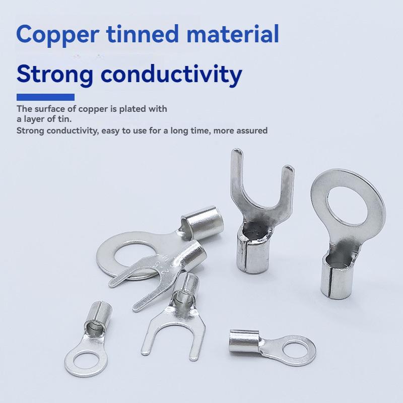 320pcs Cold Pressing Bare Terminal + Clip Set 10 In 1 Multi-function Crimping Pliers Ot/Ut Fork Round Bare End Wiring Terminals