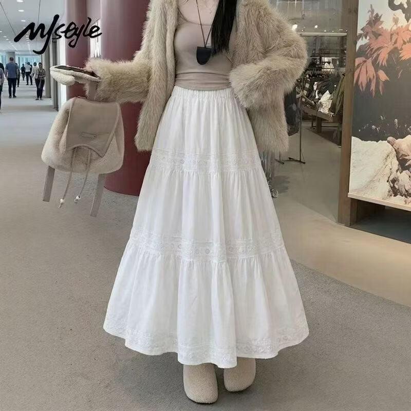 MJ STYLE Women s Tiered A-Line Maxi Dress L