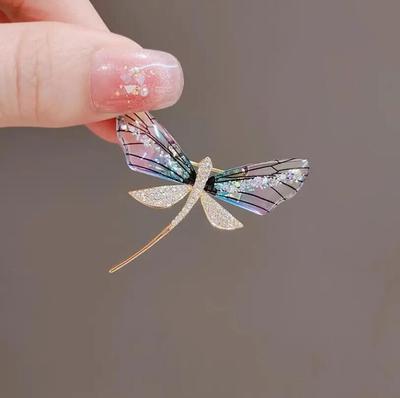 Rhinestone Dragonfly Brooches For Women Elegant Temperament Animal Brooch Pins Charm Jewelry Wedding Gifts
