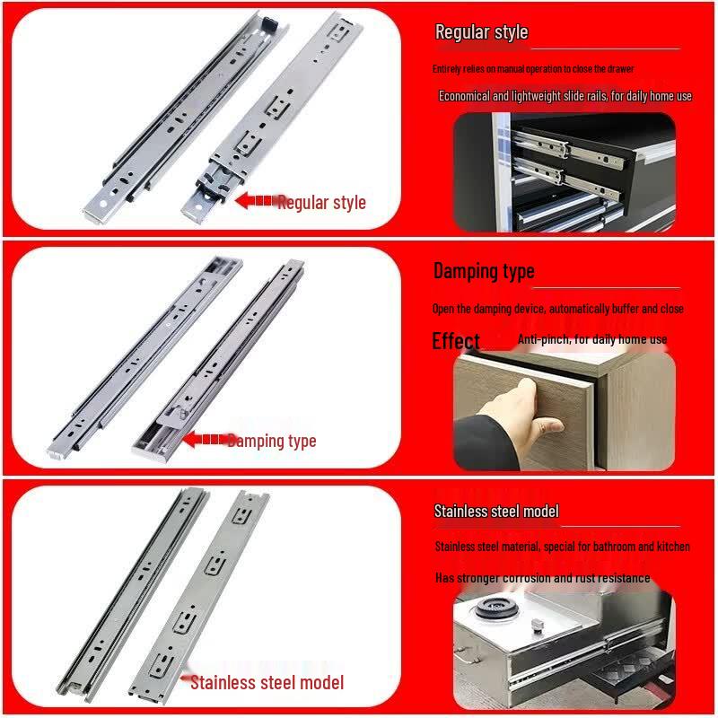 45mm 304 Stainless Steel Heavy Duty Drawer Slides