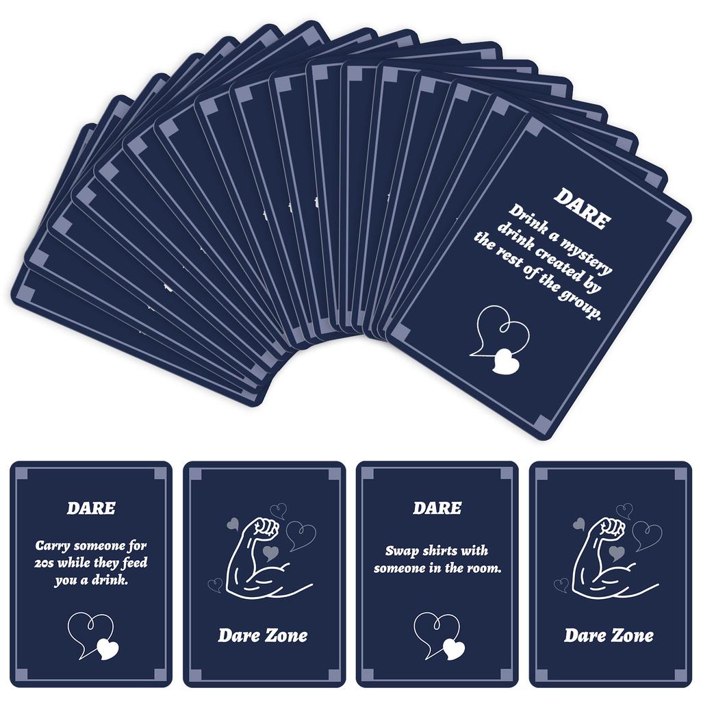 Interactive Board Game Cards for Parties Social Gatherings Featuring Dare Zone