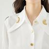 Spring New Turn-down Collar Formal Dress Shirts For Women Single Breasted Blouse