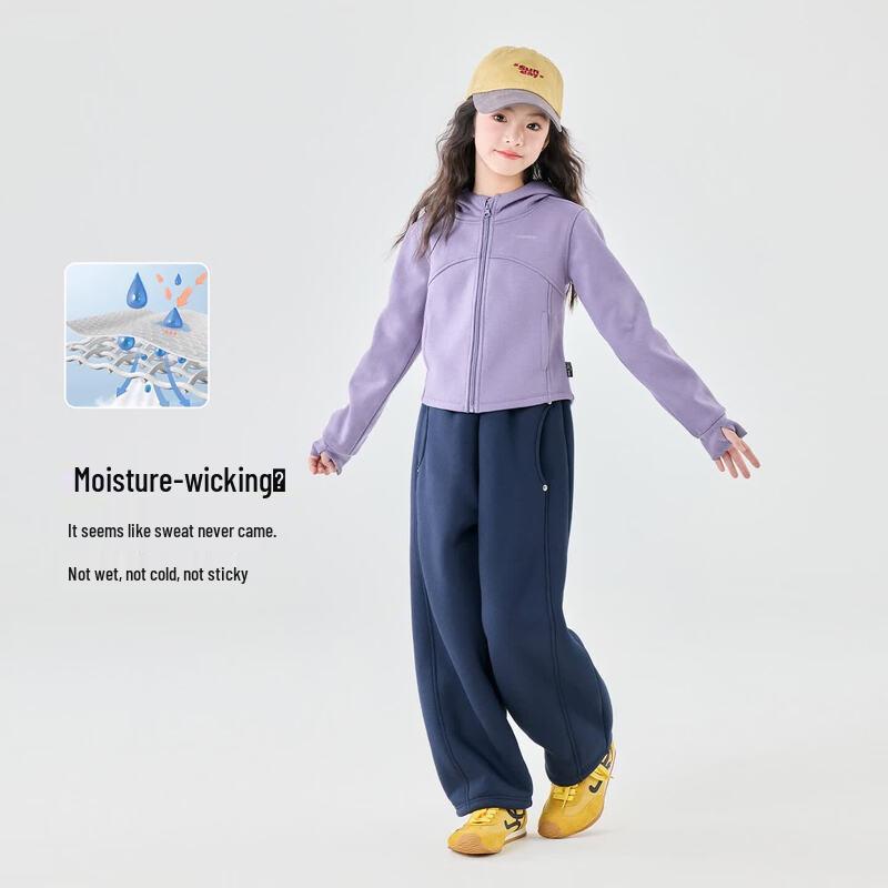 Moonkids Girls' Spring Autumn Hooded Sportswear Set
