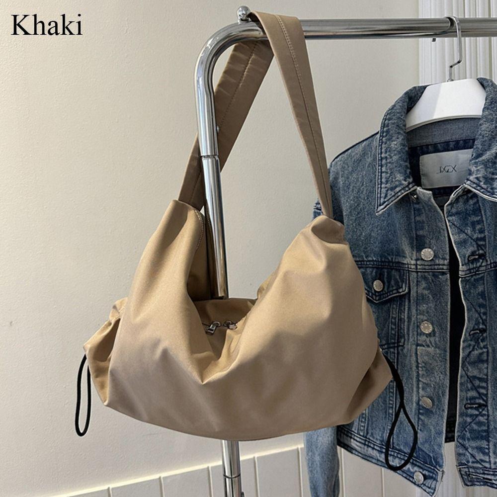 Fashion Canvas Shoulder Bags Solid Color Large Capacity Messenger Bag Totes Bag Women Female