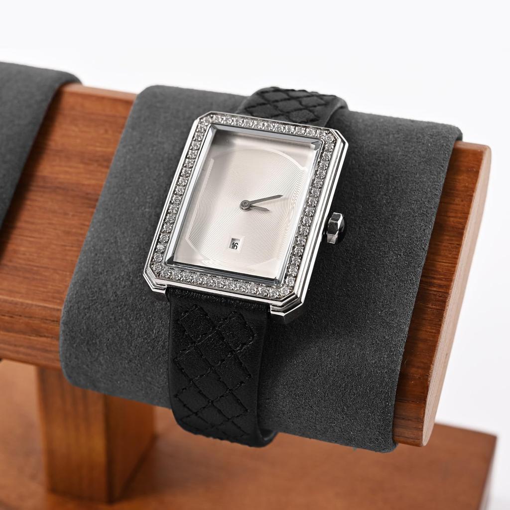 Oirlv Wooden Watch Holds 2 Display Photography Compatible with Qualified SM21502 Stand, Watches, Stand, Stand, High-End, Stylish, Invoices, (Dark