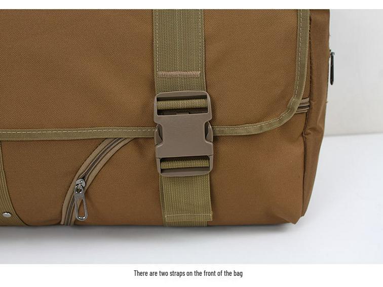 Grand sac de voyage en toile imperméable pour homme – Style militaire, portable pour une utilisation longue distance en extérieur