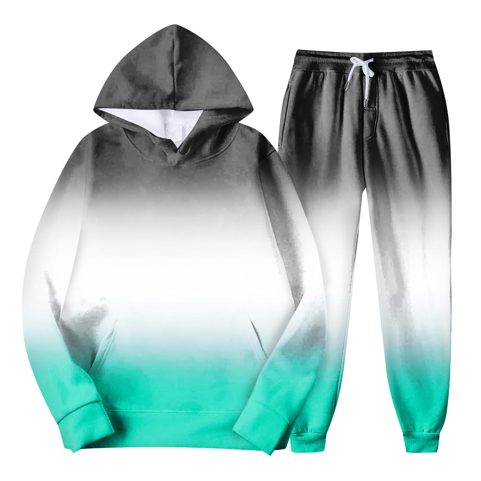 

Мужской спортивный костюм с капюшоном, унисекс, двухсекционная одежда для бега, пуловер с длинными рукавами, толстовки с капюшоном + комплект спортивных штанов