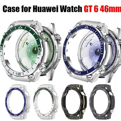 Hülle für Huawei Watch GT 6 46mm Displayschutzhülle Weicher TPU Rundumschutz Stoßfänger Abdeckung für Watch GT6 46mm Zubehör