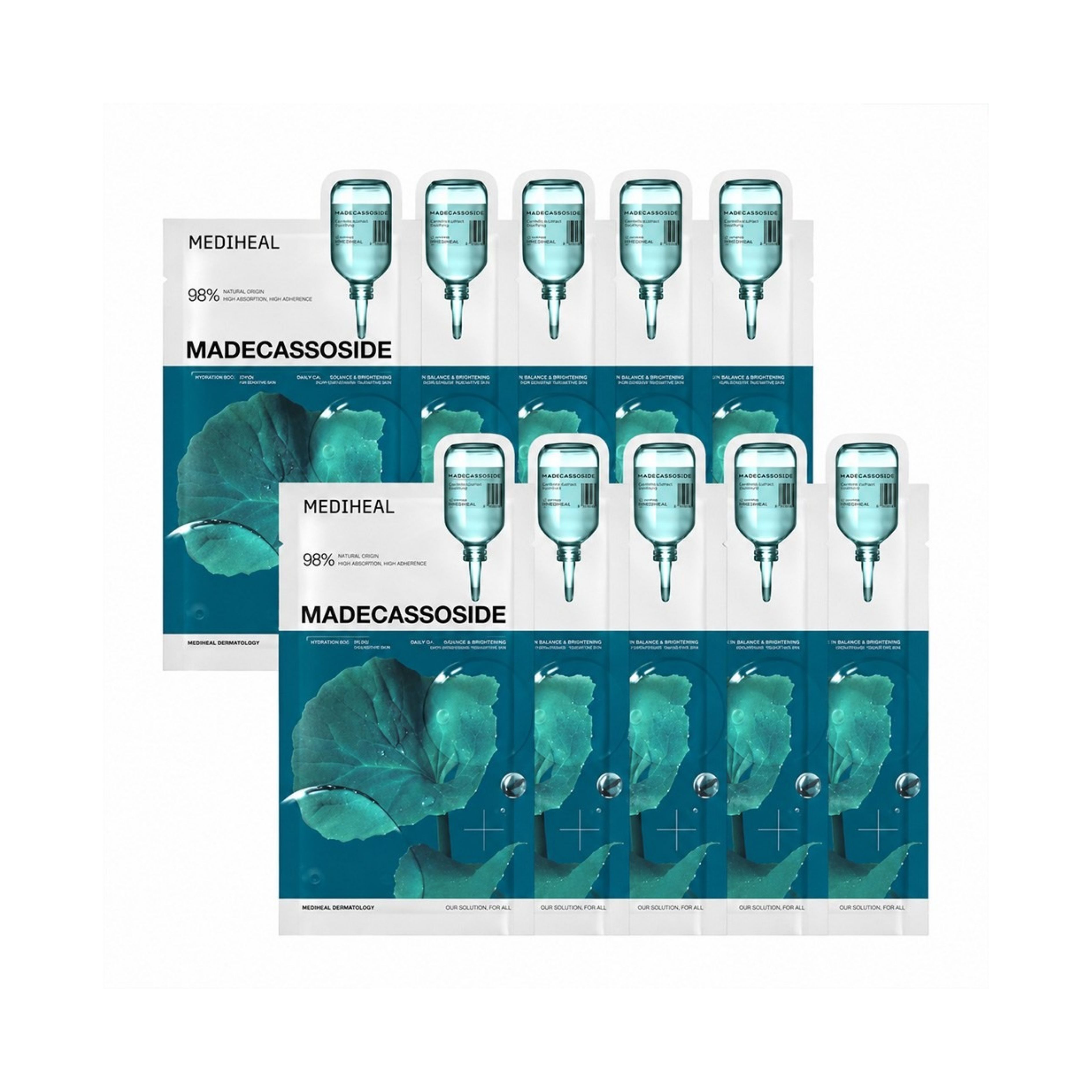 MEDIHEAL Madecassoside Essential Mask Blemish Repair Sheet Mask 10 Sheets 10sheets