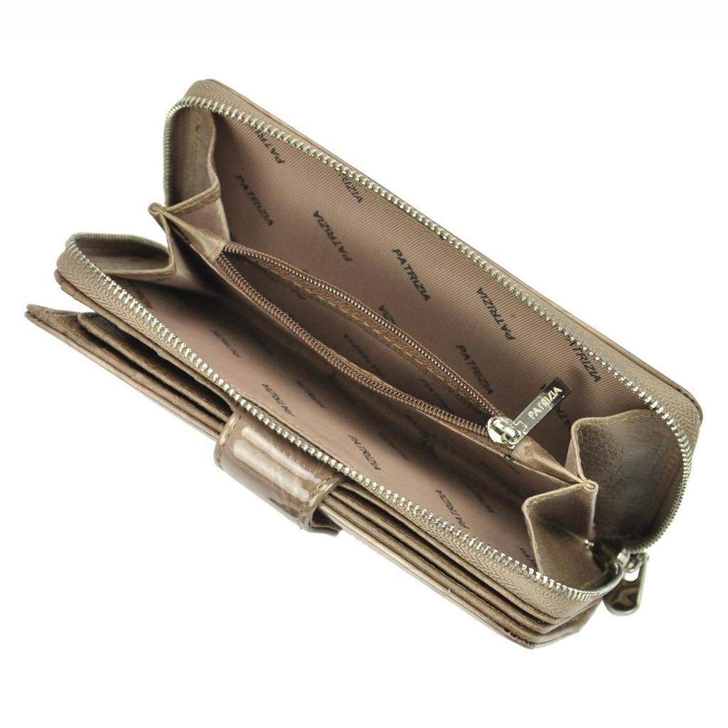 Vertikaler großer Leder-Damenportemonnaie PATRIZIA RFID