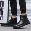 Boots Spring and Autumn Leather Breathable High-top Casual Leather Shoes Men's Business British Style Leather Boots