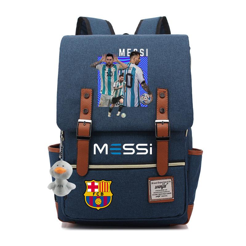 2023 neuer Schulranzen Lionel Messi Koreanischer Oxford-Stoff Rucksack Nylon, Reisetasche Damen Outdoor Rücken