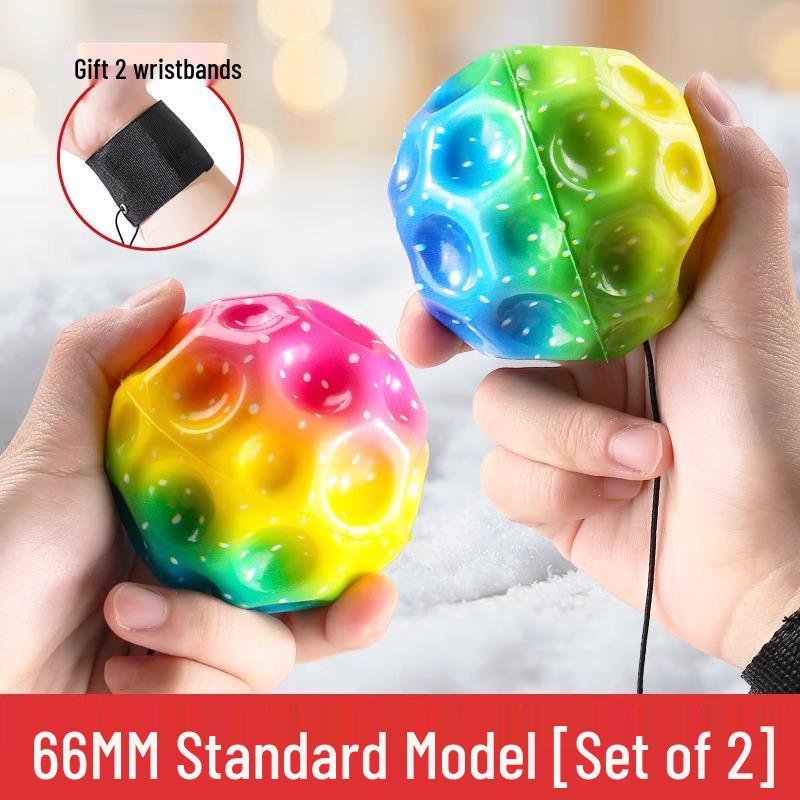 Moonstone Elastic Fitness Swing Ball with Wrist Rope - Strength and Bouncing Toy
