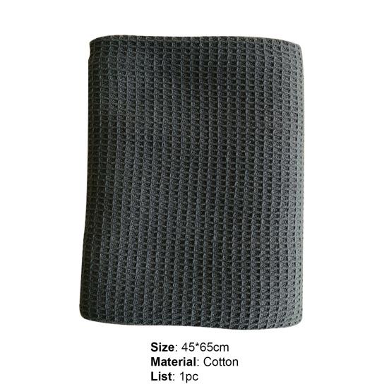 Waffle Design Washing Towels Skin-Friendly Cotton Plain Anti-Fade Dish Towels