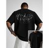 Men Black The Last Supper Printed Loose Fit Unisex T-Shirt Premium Top for Summer Daily Street Wear
