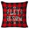 New Christmas Pillowcase Cushion Car Waist Protector Bedside Pillowcase Christmas Linen Pillowcase
