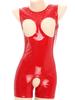 Womens Leather Bodysuit Cupless Open Butt Bodycon Leotard Jumpsuit One Piece Clubwear Teddy Costume
