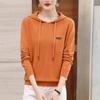 Hooded Sweatshirt Women's Autumn and Winter Loose Outer Wear Sweater Knitted Hooded Long Sleeve Top