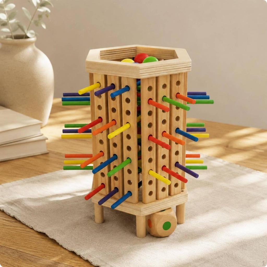 And Hexagonal Block Game Wooden Structure Slotted Kids Activity
