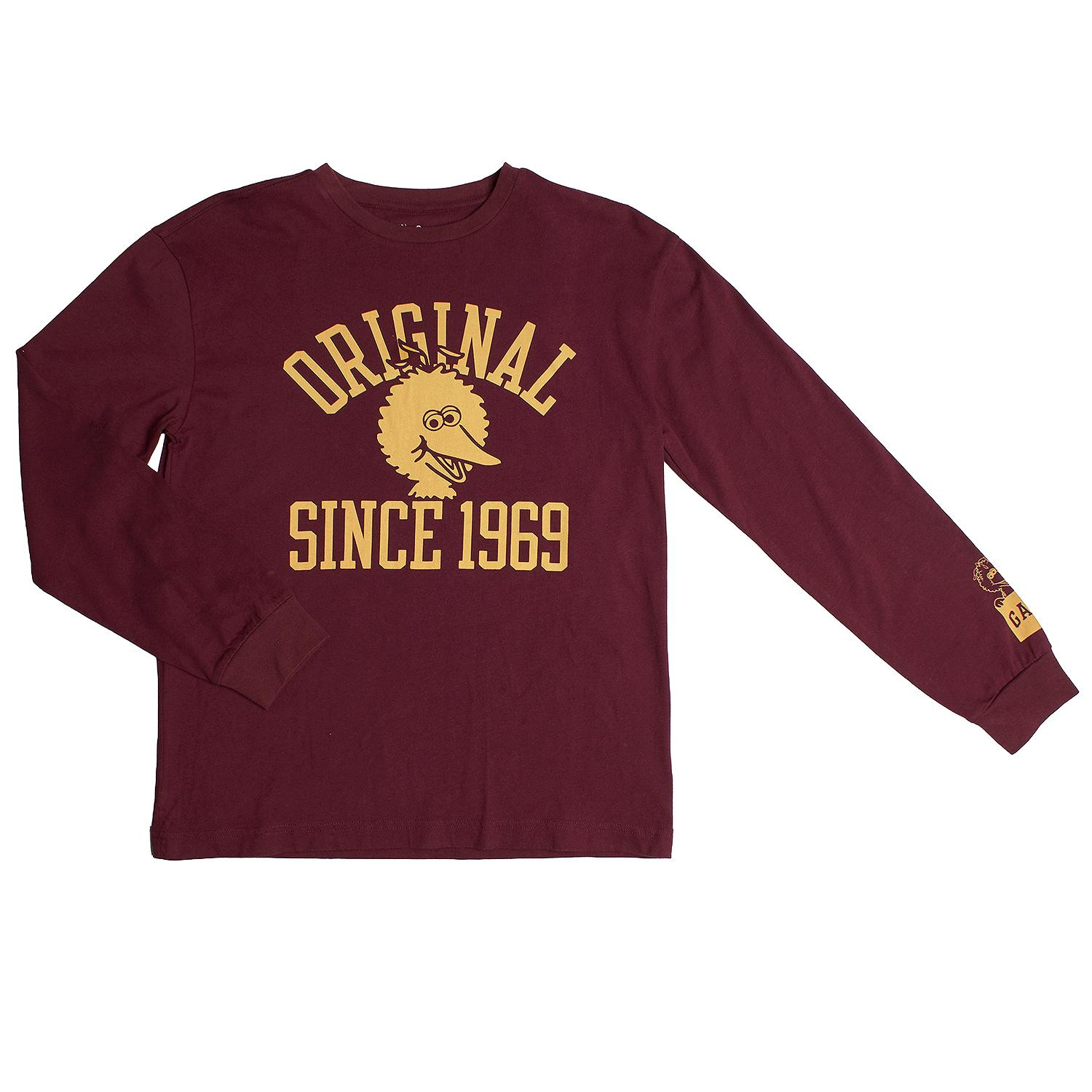 

Футболка с длинным рукавом Улица Сезам 427722 для мальчика 12 AÑOS глубоко кармин