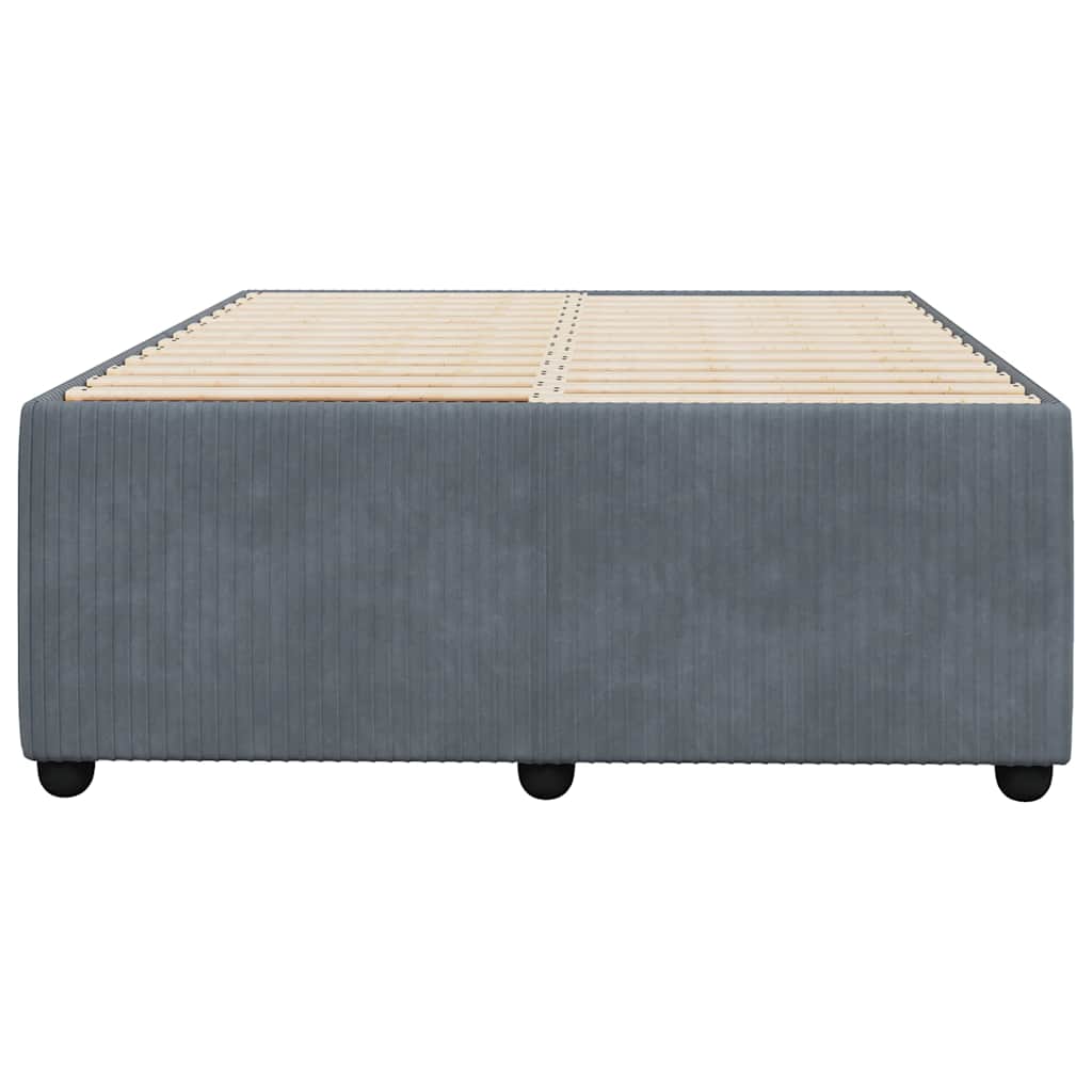 Vidaxl Bed Frame Without Mattress, Dark Gray, 120X200 Cm, Velvet