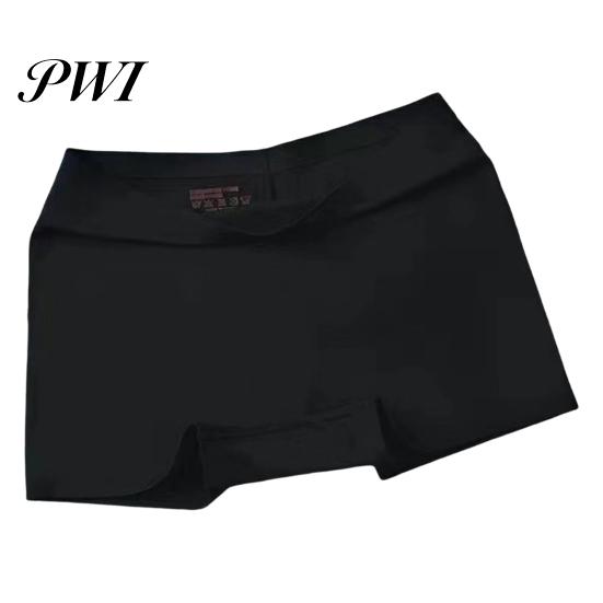 Seamless Safety Underwear Women Pants High Elasticity Solid Color Ice Silk Anti-exposure All-day Wear Panties Mid Waist Quick Dry Mini Skirt