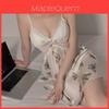 Satin Sleepwear Set For Women With Vneck And Chest Padding For Home And Sleep Use