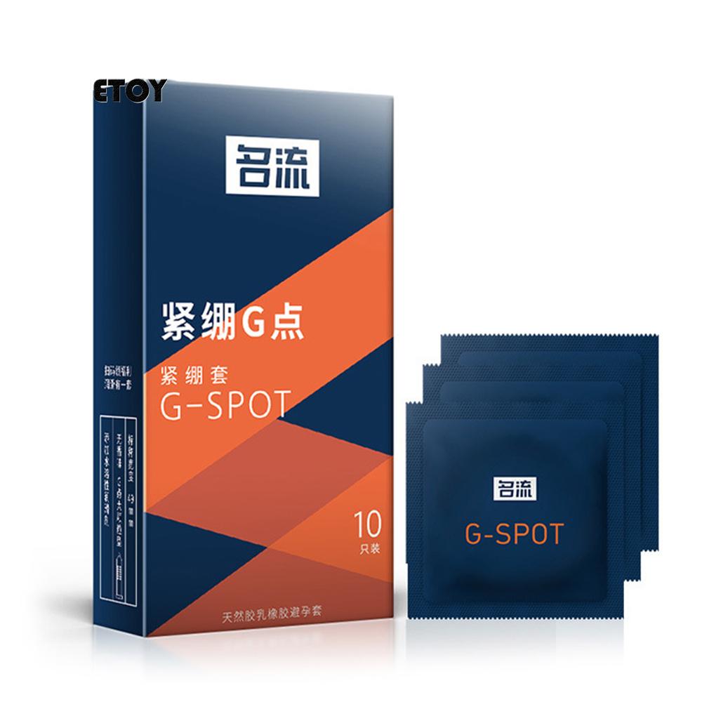 10 sztuk prezerwatyw dla mężczyzn 49mm małe ściśle dopasowane nakładki na penisa Kropki Prezerwatywa punkt G Stymulator łechtaczki dla dorosłych 18 przyjemność zabawki erotyczne