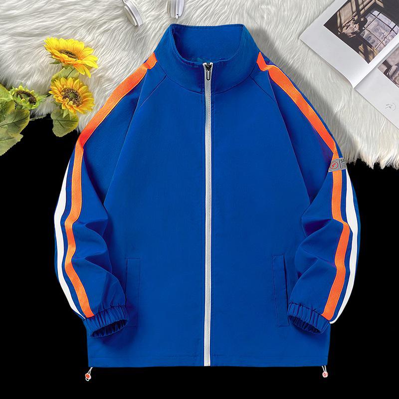 Men's Trendy Spring Baseball Jacket - Casual Outerwear with Long Sleeves and Printed Logo