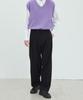 NODU Two-Tuck Wide Slacks [Black]