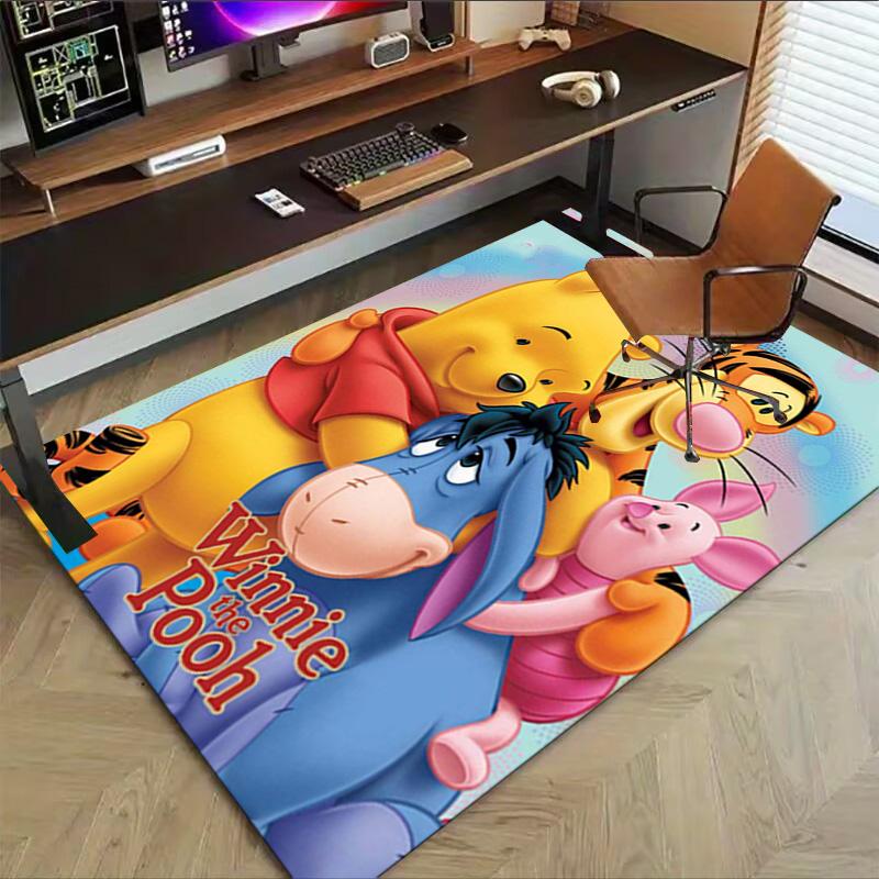 Winnie Pooh Friends Carpet For Playroom Bedroom Living Room Sofa Home Decorkids Game Area Rug Nonslip Floor Mat