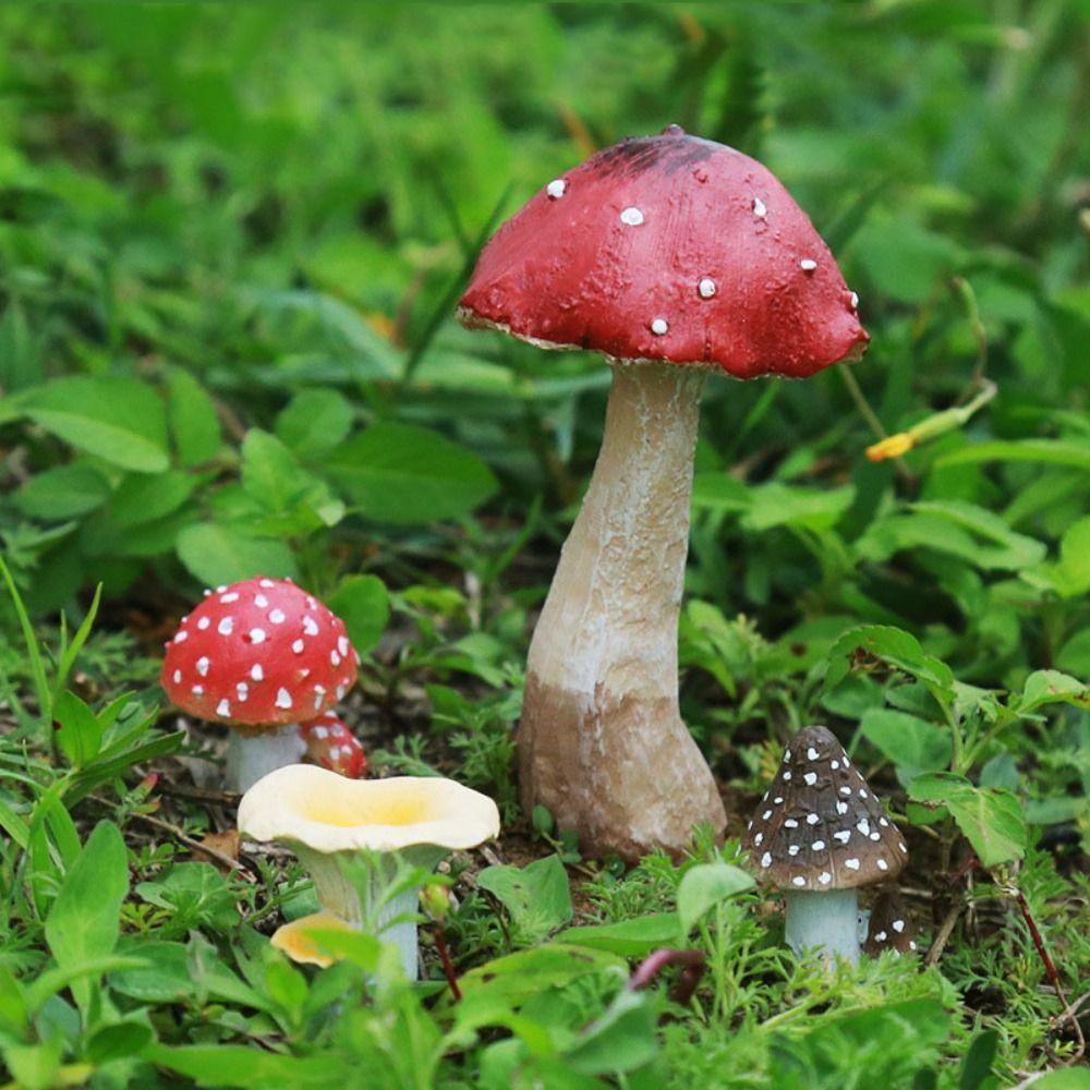 Červená zahradní houba dekorace dekorace řemesla víla květináč rostliny pro terasu dvůr