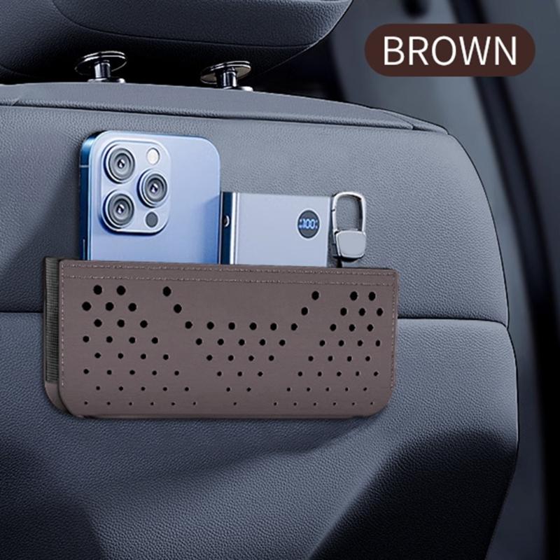 Stylish Vehicle Interior Net Bag Organizers Adhesive Phone Holder and Organizers for Various Vehicles Easy Organization