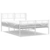 VidaXL Metal Bed Frame with Headboard-Footboard White 160x200cm 372249