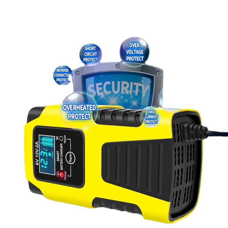 Intelligent 6V/12V Motorcycle & Scooter Lead-Acid Battery Charger and Repair Power Bank