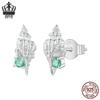 Avle Exquisite S925 Sterling Silver Conch Earrings with Platinum Finish - Versatile Marine Life Jewelry for Women.