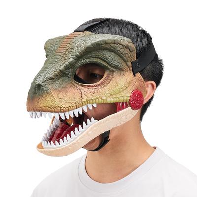 Komik Dinozor Maskesi Dino Maskesi Hareketli Çene Cadılar Bayramı Maskesi Dinozor Başı Yüz Maskesi Hareketli Ağız Parti Cosplay Aksesuarları