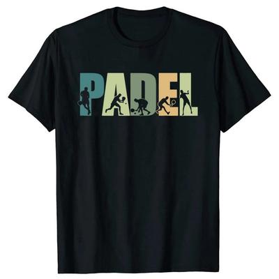 Vtipná trička na Padel tenis Léto Grafika rakety a míčku Bavlna Streetwear Krátký rukáv Dárky pro hráče padelu Tričko Pánské oblečení