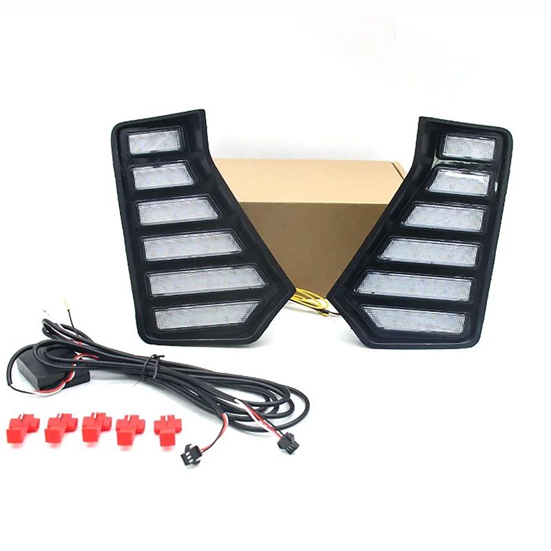 

8000K-15000K Белый свет светодиодные дневные ходовые огни желтый свет Flowingt поворотник подходит для Toyota Tacoma 2024 автомобильные аксессуары чёрный