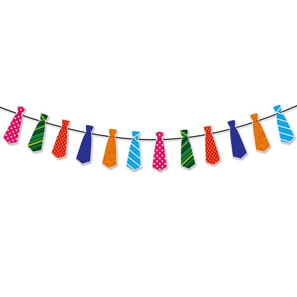 Colorful Tie Hanging Banner Festival Father's Day Ornament  Happy Father's Day Decor